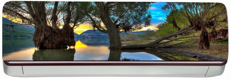 Psychedelic Collection 91 cm Beautiful Ocean View Ac Sticker (Multicolor PVC Vinyl 30x91) Self Adhesive Sticker  (Pack of 1)