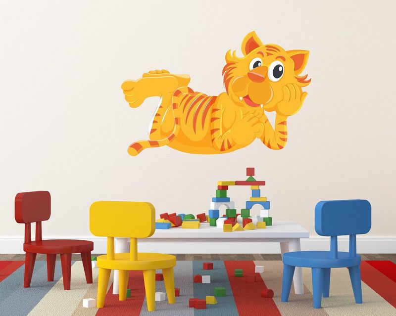 Littlebuds 70 cm Happy Cat Removable Sticker  (Pack of 1)