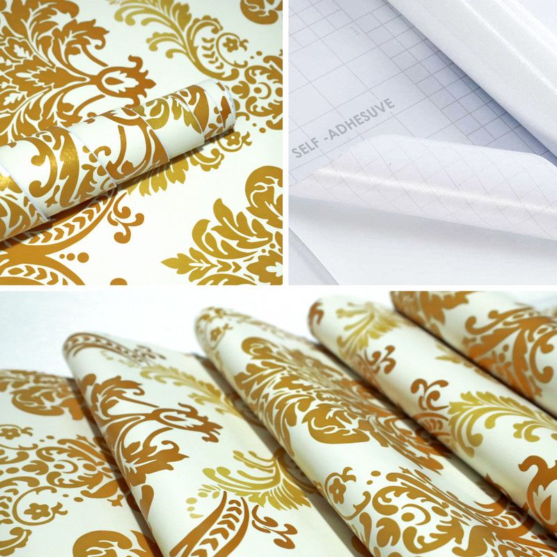 WALLDECORS Decorative Yellow Wallpaper  (1000 cm x 45 cm)