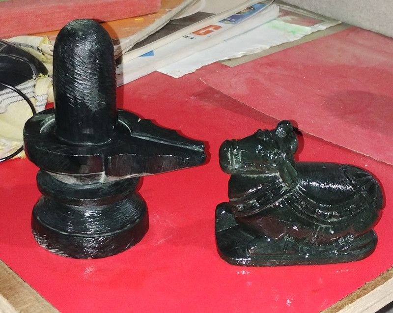 Raaz Marble Shiv nandi Decorative Showpiece - 13 cm  (Stone, Brown, Black)