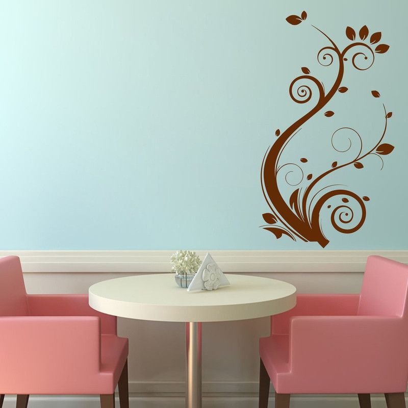 Decor Villa 40 cm Decor villa Cute Floral Wall Decal & Sticker Self Adhesive Sticker  (Pack of 1)
