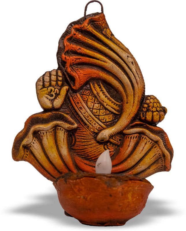Urmi Creations Solar Maati Lamp  (Brown)