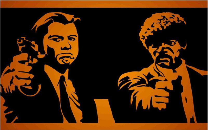 Pulp Fiction Movie Wall Poster For Room With Gloss Lamination M3 Paper Print  (12 inch X 18 inch, Rolled)