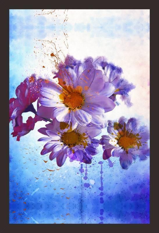 Mad Masters Mad Masters Chamomile, watercolor 1 Piece wooden framed painting |Wall Art | Home Décor | Painting Art | Unique Design | Attractive Frames Digital Reprint 12 inch x 18 inch Painting  (With Frame)