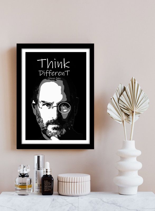 Steve jobs framed Poster for Room & Office(10x13 inch,Framed) Paper Print  (13 inch X 10 inch, Framed)