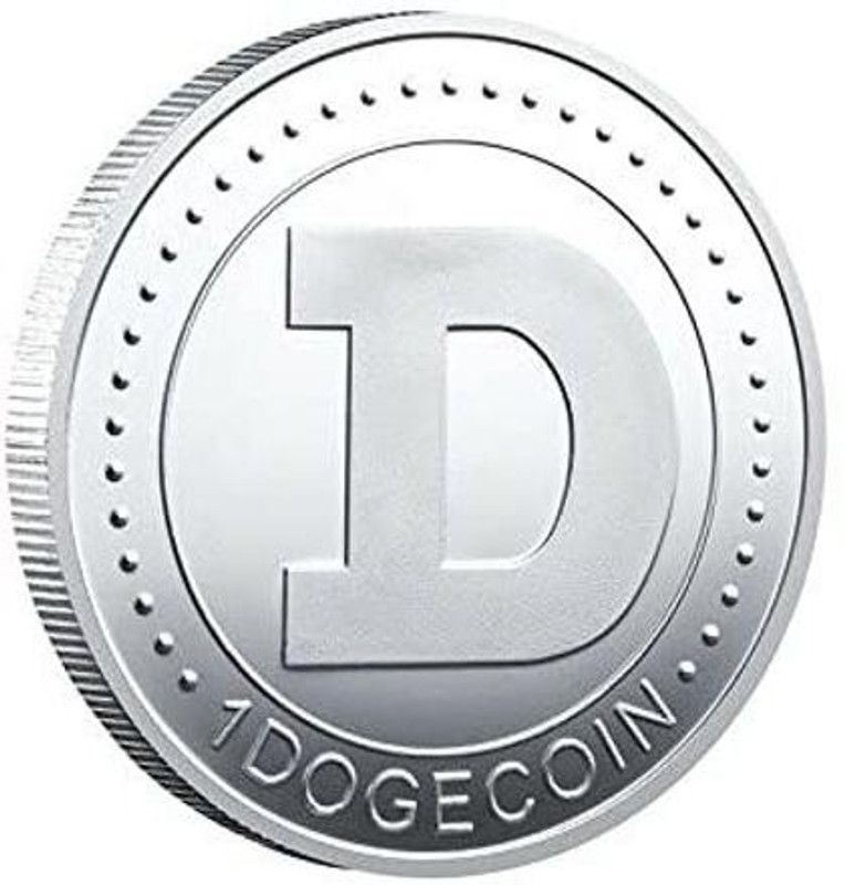 Mridshala DogeCoin With Stand (Silver) Decorative Showpiece - 4 cm  (Metal, Silver)