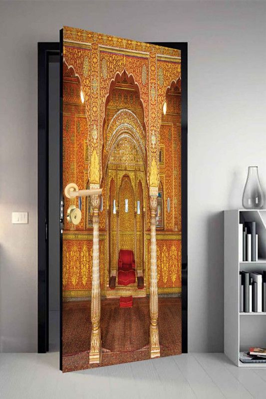 QTH 29.8 cm QTH Pictures Dor-6795 Design Door Sticker Self Adhesive Sticker  (Pack of 1)