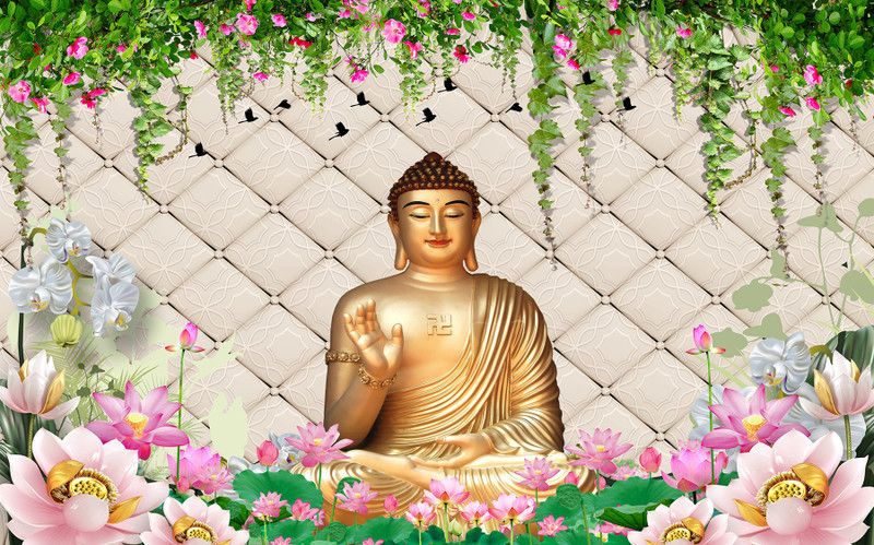 Decorative Production Religious Multicolor Wallpaper  (92 cm x 62 cm)