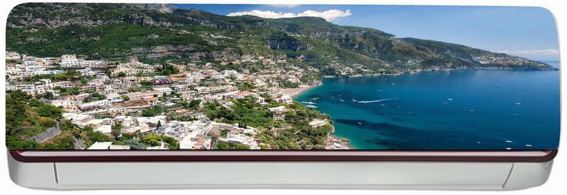 Psychedelic Collection 91 cm Beautifull Beach View Ac Sticker (Multicolor PVC Vinyl 30x91) Self Adhesive Sticker  (Pack of 1)