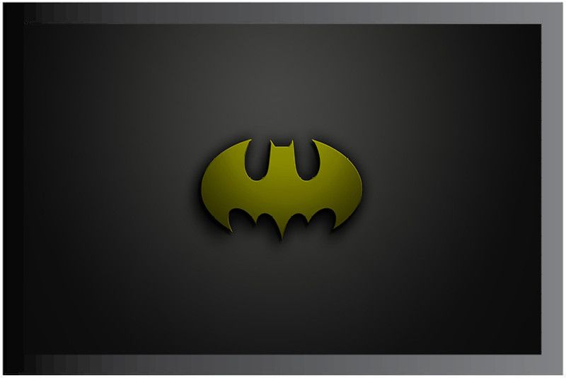 Batman Poster with Frame Gloss Lamination M76 Paper Print  (14 inch X 20 inch, Framed)