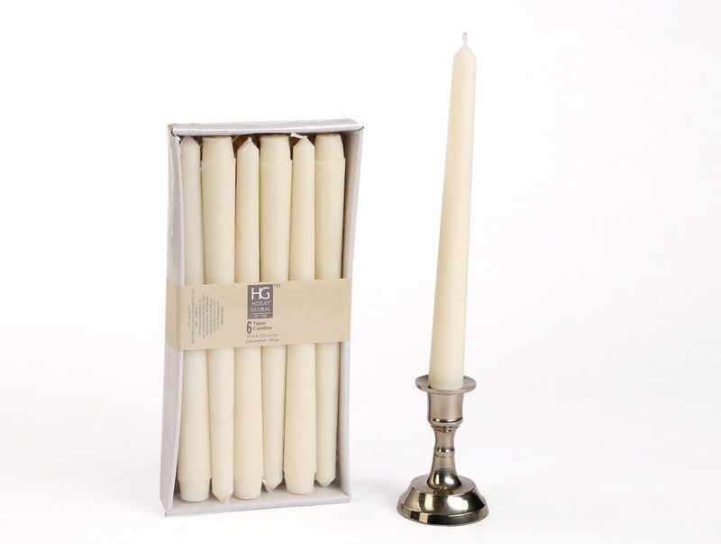 Hosley G65985 Candle  (White, Pack of 6)