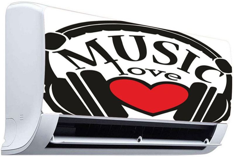 QTH 91 cm QTH LINE ART DESIGN AC STICKER SUITABLE FOR ALL TYPE OF AC QTH-AC-1775 Self Adhesive Sticker  (Pack of 1)