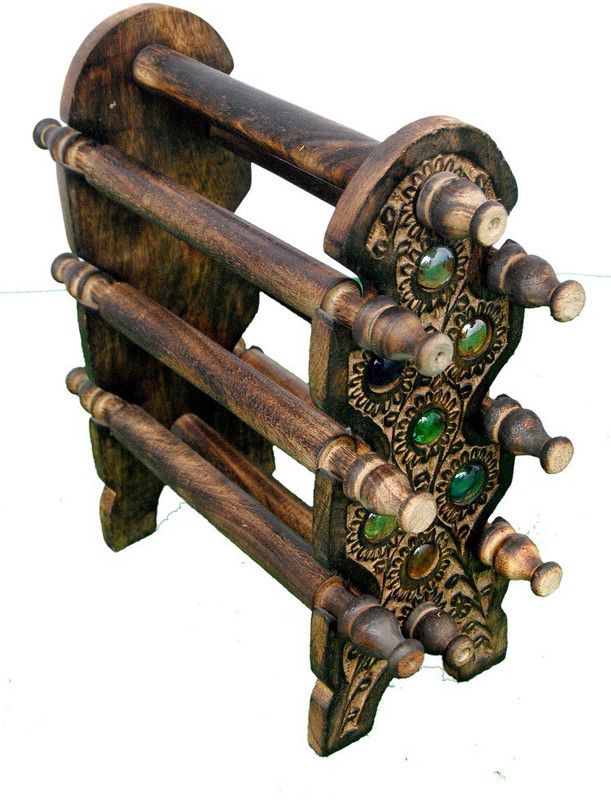 Art N Crafts bangle stand Decorative Showpiece - 22 cm  (Wood, Brown)
