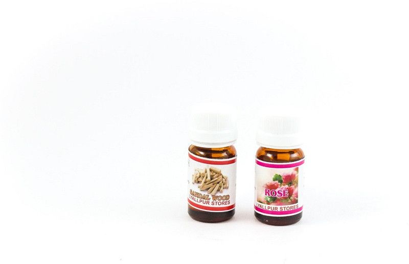 Lyallpur Stores Aroma Fragrance Oil ( Rose & Sandalwood ) ( pack of 2) Diffuser Oil (20 ML) (10 ml Each) for Diffuser / burner Aroma Oil  (2 x 5 ml)