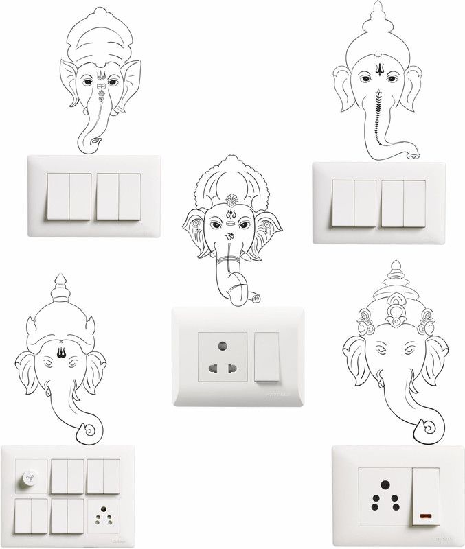 Byte Shop 7 cm Multicolor Decorative Switch Board Switch Panel Stickers for Decoration Self Adhesive Sticker  (Pack of 1)