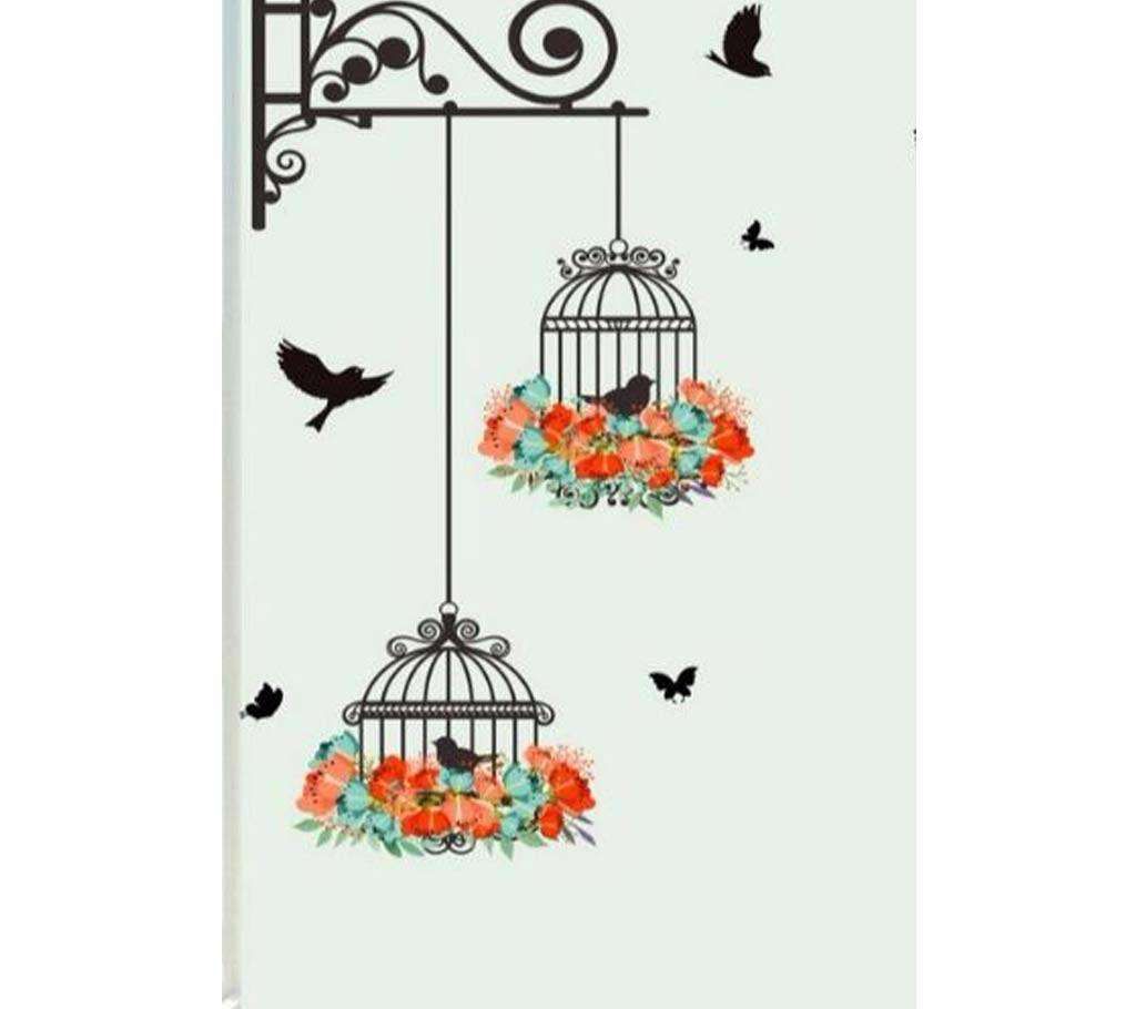 Birdcage Bird Decorative Painting Wall Stickers