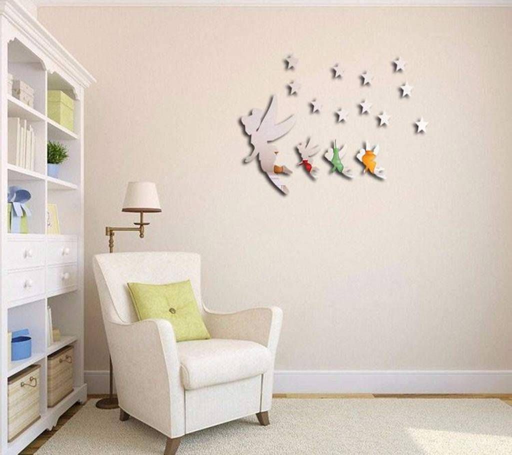 Fairy Angle Star Mirror Wall Sticker 