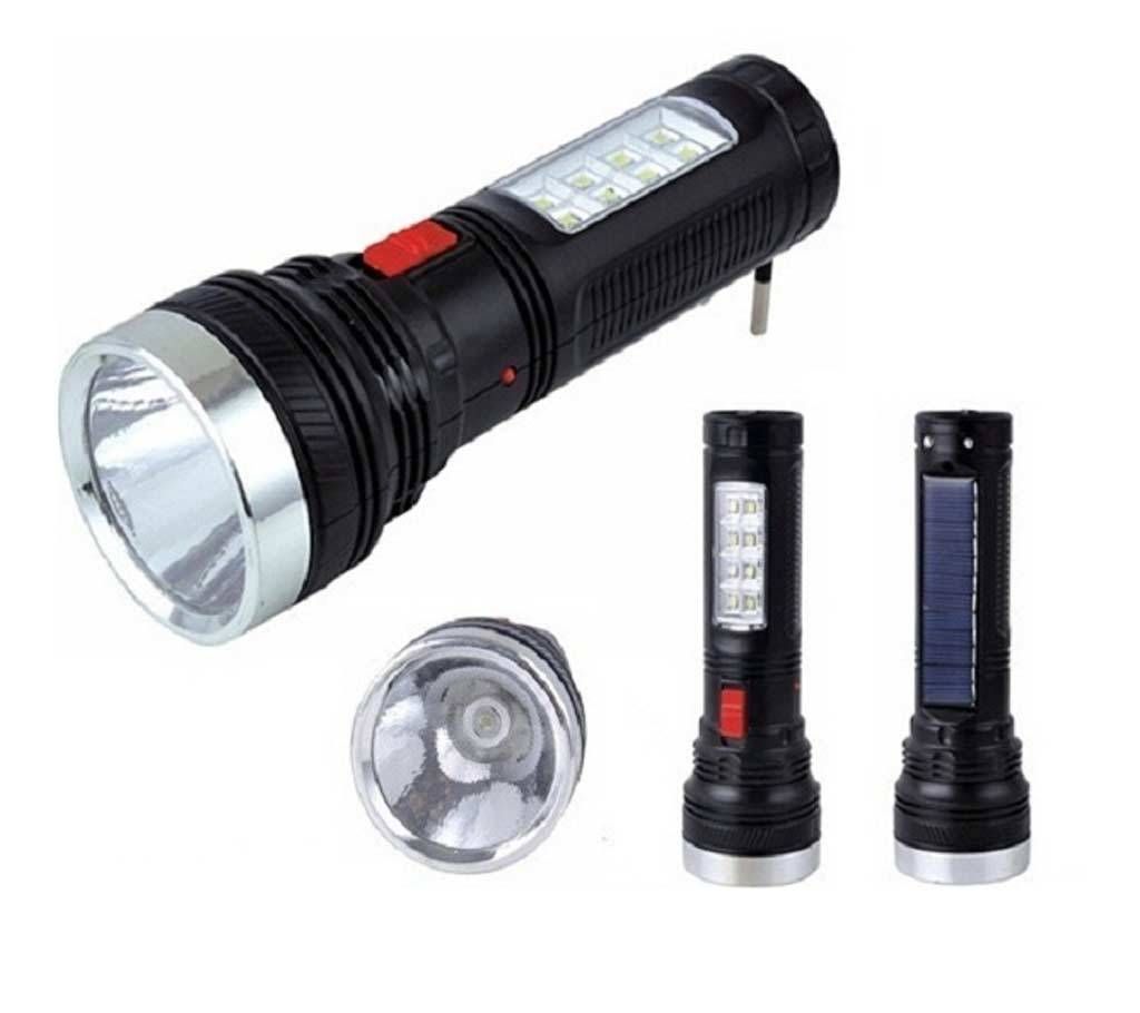 solar and rechargeable LED flashlight 