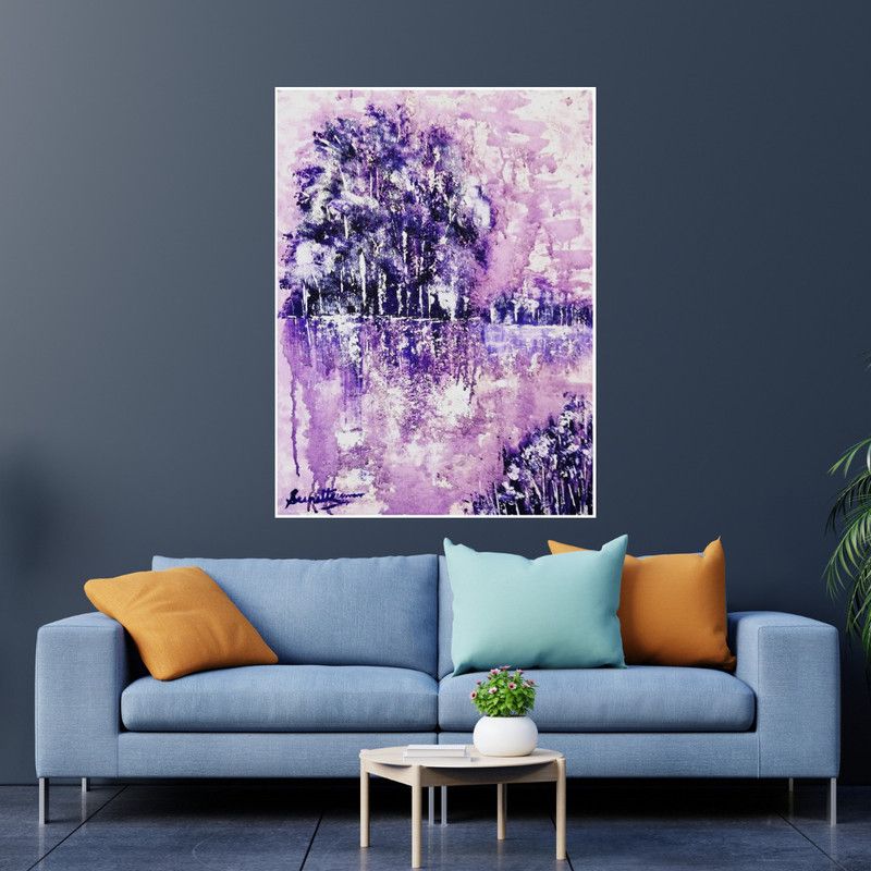 Geesun Craft Canvas Landscape Painting for Wall Décor |Rectangle | Ratio-3:2 Canvas 30 inch x 20 inch Painting  (With Frame)