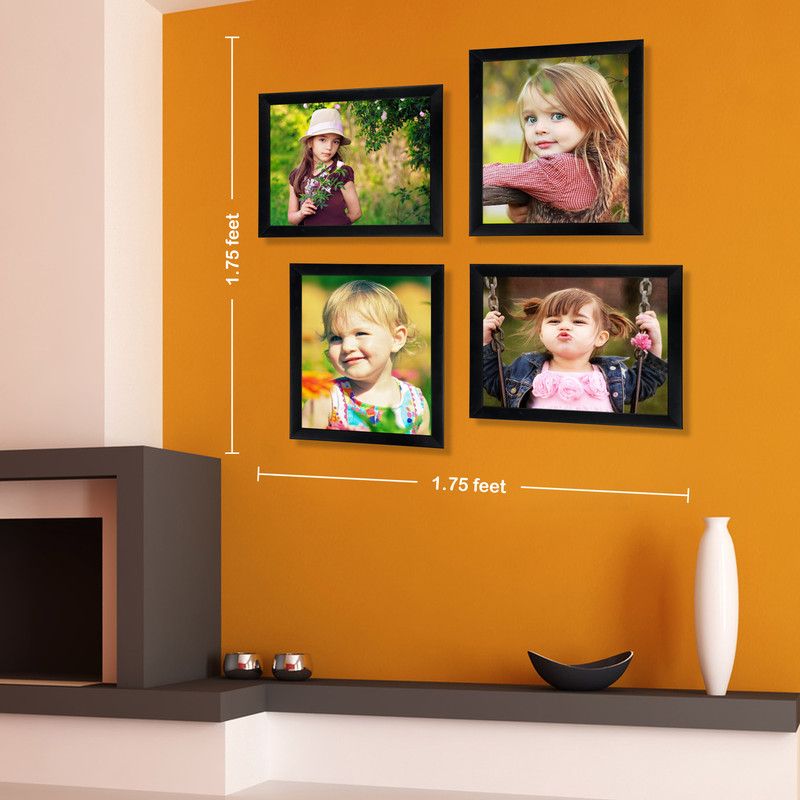 AJANTA ROYAL Polymer Personalized, Customized Gift Best Friends Reel Photo Collage gift for Friends, BFF with Frame, Birthday Gift,Anniversary Gift Wall  (Black, 4 Photo(s), 4 - 8"x10" Inch)