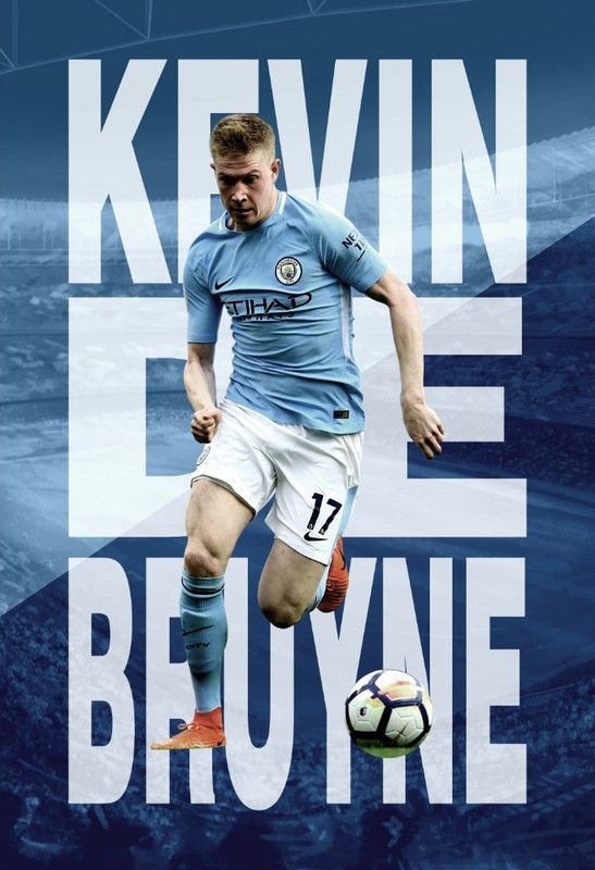 300GSM Thickness Paper Colorful Kevin De Bruyne Wall Poster For Home, Room, Study Room & office Decor - Multicolour, Size 13 Inch X 19 Inch 3D Poster  (19 inch X 13 inch)