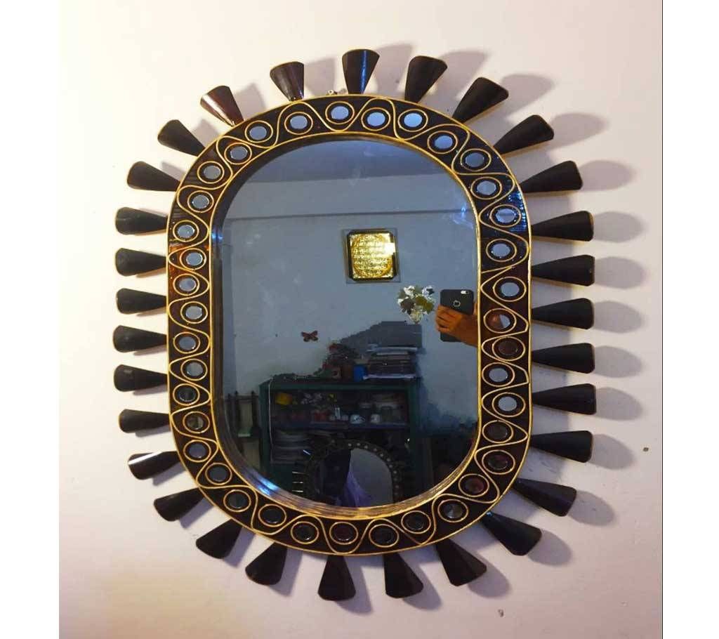 Oval Shape Wooden Mirror