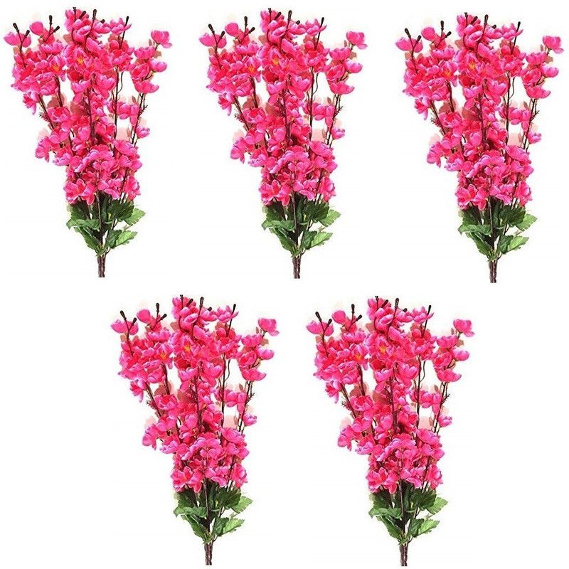 BStick6072 Multicolor Orchids Artificial Flower  (7 inch, Pack of 5)