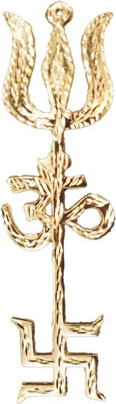 Hare Krishna Decorative Showpiece - 22 cm  (Brass, Gold)