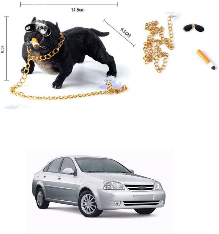 PRTEK Cute Sleeping Dog for Car, Home Interior, Office Work Table Designs 343 Decorative Showpiece - 8 cm  (Brass, Multicolor)