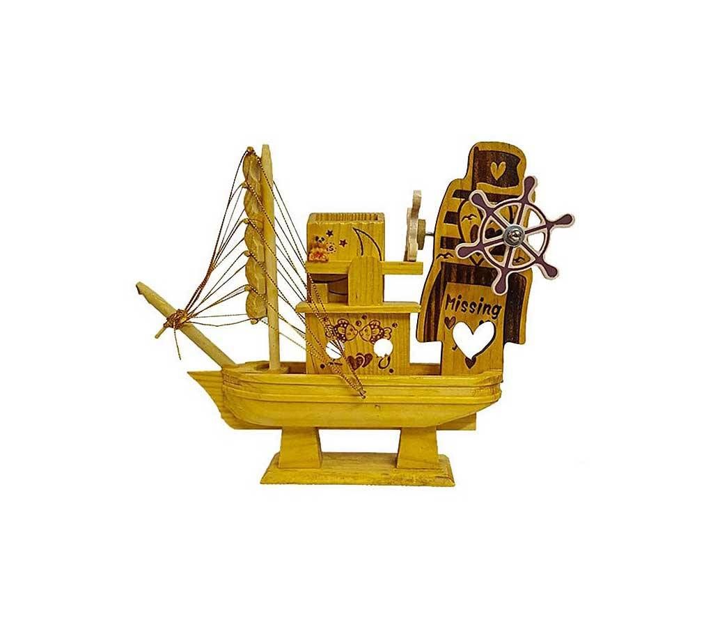 Wooden Showpiece Musical Ship