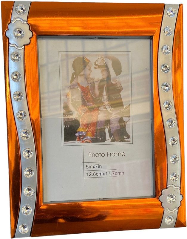 Bravonix Polymer Personalized, Customized Gift Best Friends Reel Photo Collage gift for Friends, BFF with Frame, Birthday Gift,Anniversary Gift Table  (Orange, 1 Photo(s), 18cm, 13cm)