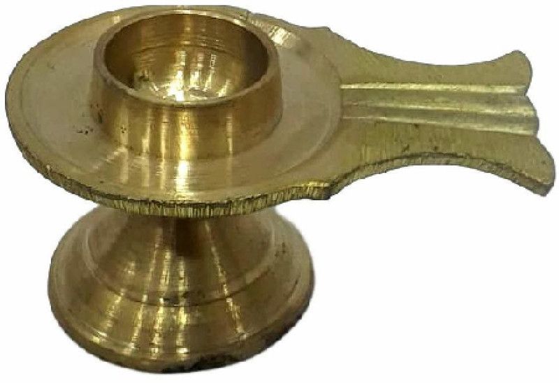 The Krishna Poojan Vatika Decorative Showpiece - 5 cm  (Brass, Gold)