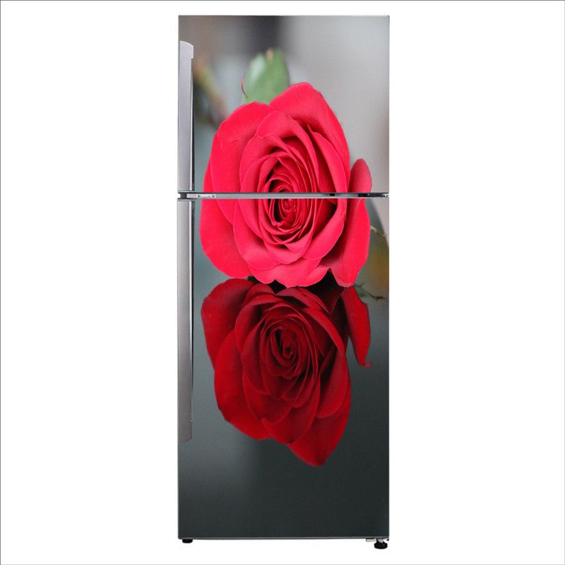 Advait Designs 60 cm Advait Designs Decorative Beautiful two red rose with blur Background Self Adhesive Sticker  (Pack of 1)