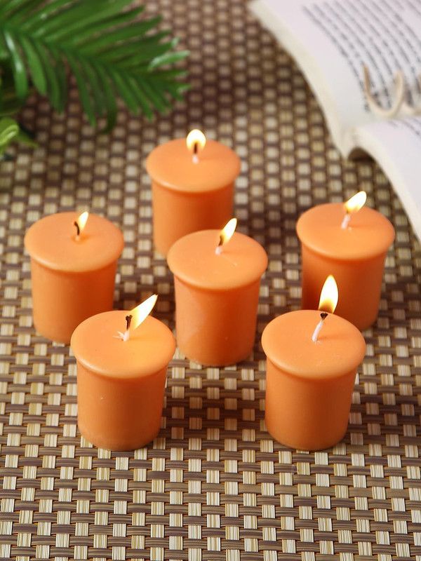 Hosley H61068 Candle  (Yellow, Pack of 6)