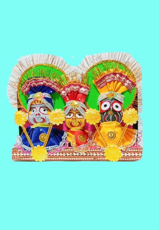 Jagannath Dham Decorative Showpiece - 10 cm  (Plastic, Wood, Green)