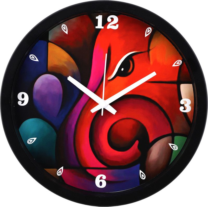 PANDEY CREATION Analog-Digital 30 cm X 30 cm Wall Clock  (Multicolor, With Glass, Standard)