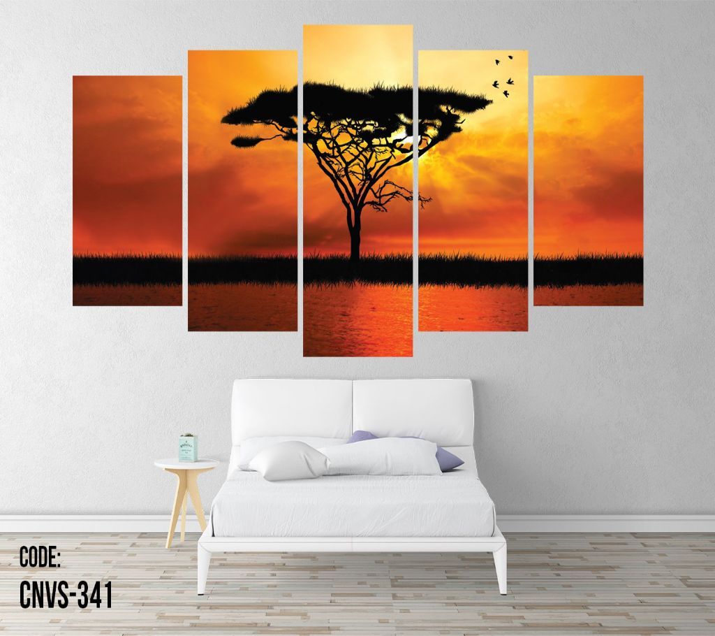 CNVS-341 Twilight Tree Wall Canvas Art Prints 48 inch x 24 inch