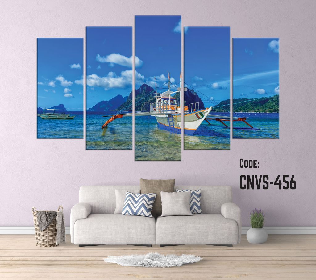 CNVS-456 Sea Boat Wall Canvas Art Prints 78 inch x 48 inch