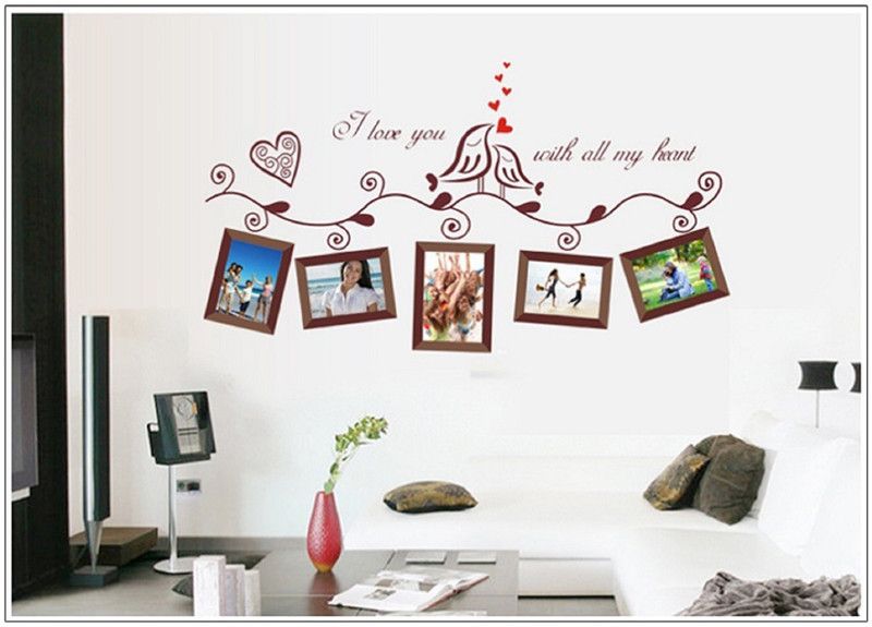 JAAMSO ROYALS 46 cm AY640B Creative Bird Photo Frame Wall Sticker Removable Sticker  (Pack of 1)