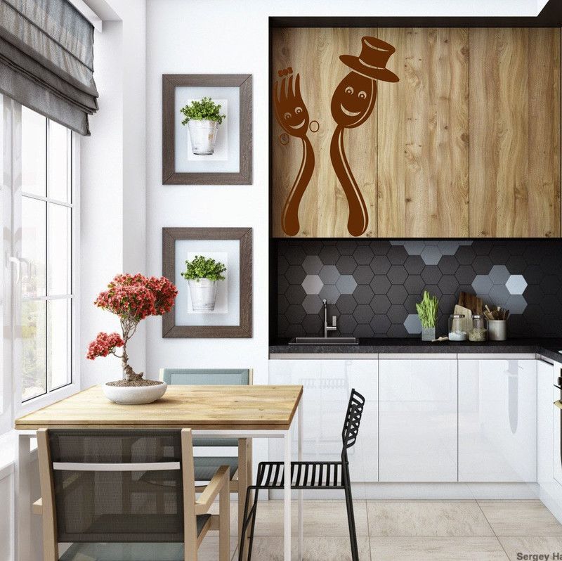 Decor Villa 30.48 cm Decor Villa Couple Kitchen Wall Sticker Small - Size (12 x 19) Inch Sticker  (Pack of 1)