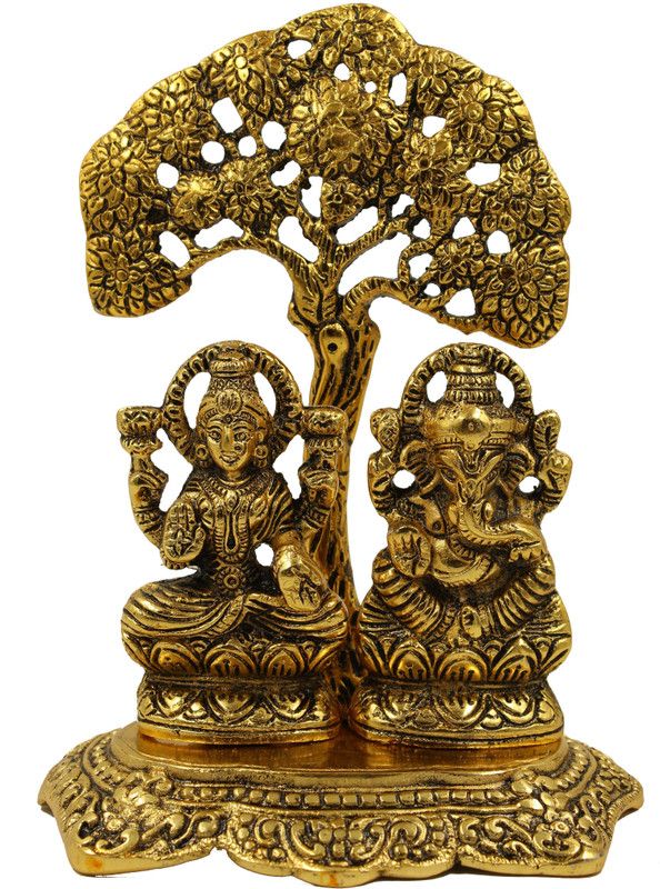 Pinkcity Xpress Showpiece Decorative Table Top Figurine for Living Room Office Bedroom DECOR Decorative Showpiece - 18 cm  (Metal, Gold)