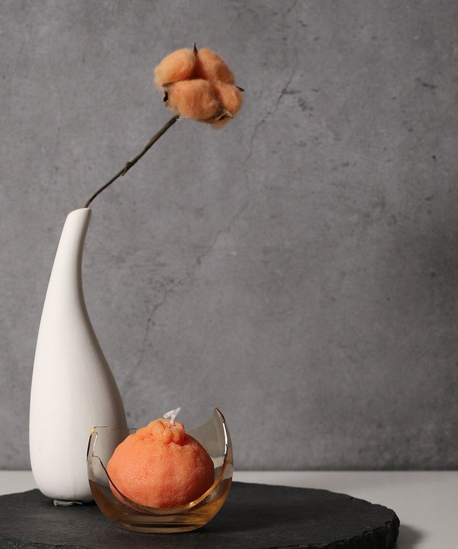 Bonhomie Scented Orange Shaped Wax Candle Candle  (Orange, Pack of 1)