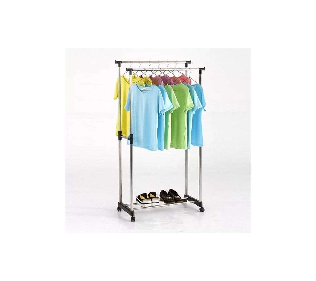 Double Pole Clothes Rack