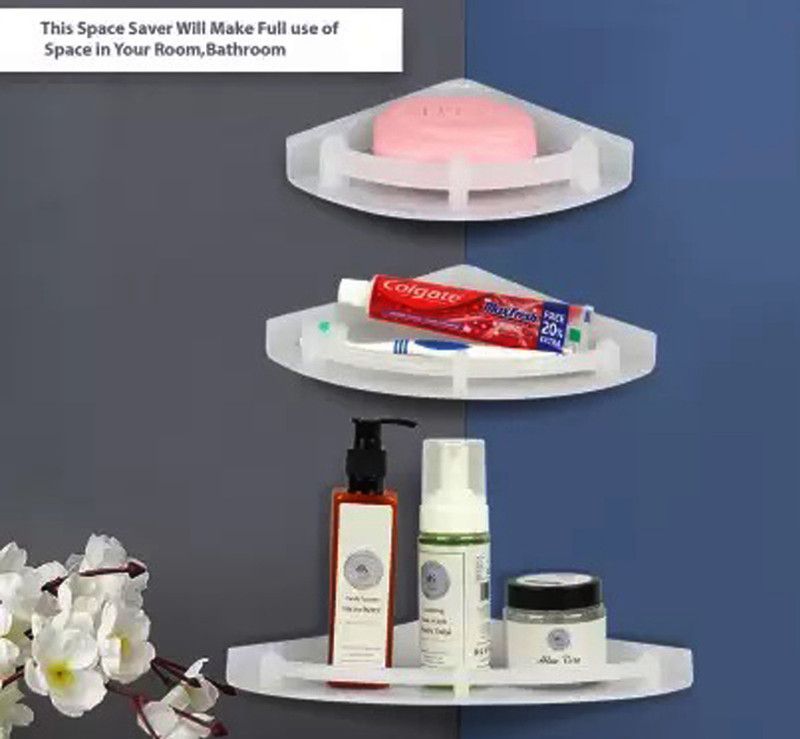 APPGEN Size :- 7X9" inches, 9X12" inches, 12X15" inches Plastic Wall Shelf  (Number of Shelves - 3, Clear)