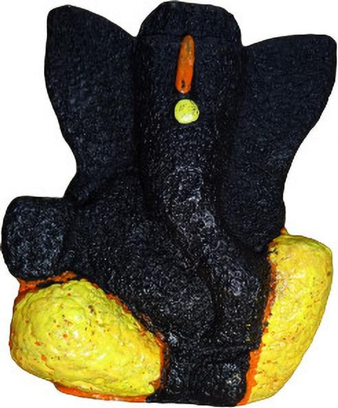 BRIGHT VISION CRAFT GANESH JI MURTI IN BLACK COLOR Decorative Showpiece - 12 cm  (Polyresin, Black)