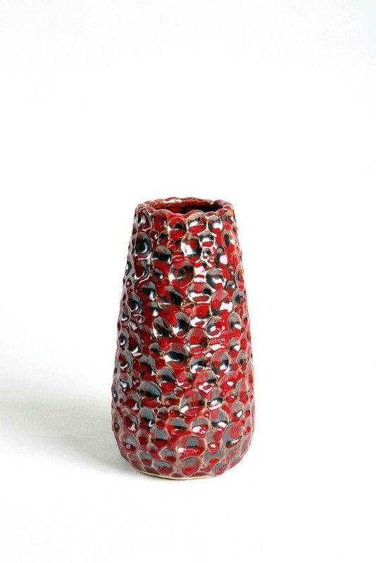 Hosley Decorative Red Ceramic Vase, 11.5" High Ceramic Vase  (11.5 inch, Red)