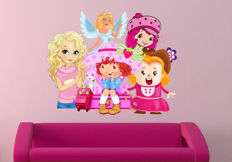 MADHUBAN DÉCOR 60 cm Cute Fairy And Dolls Wall Sticker Self Adhesive Sticker  (Pack of 1)