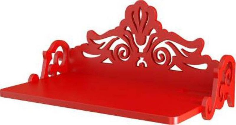 ANB Enterprises Wall set up box stand MDF (Medium Density Fiber) Wall Shelf  (Number of Shelves - 1, Red)
