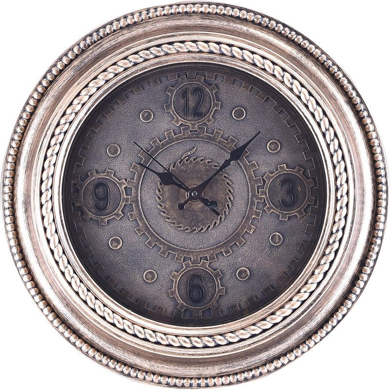 trency Analog 50.5 cm X 50.5 cm Wall Clock  (Gold, With Glass, Standard)