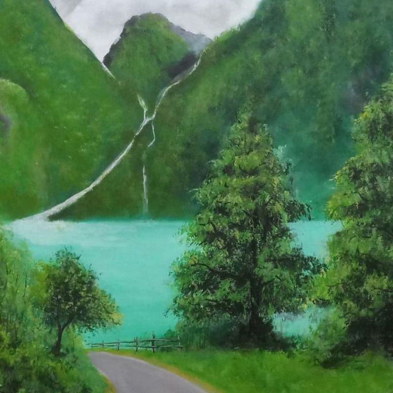 HITOYSHI ART GALLERY Acrylic 30 inch x 45 inch Painting  (Without Frame)